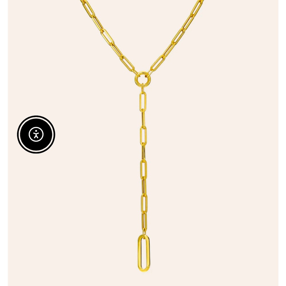 Zoe Lev Large Paperclip Necklace